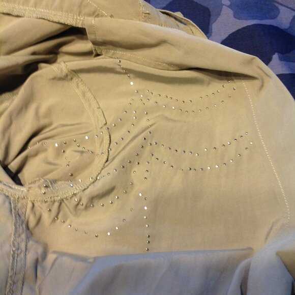 Stellah Pearl Embellished Long Light Jacket Coat w/ Hood - Picture 10 of 10